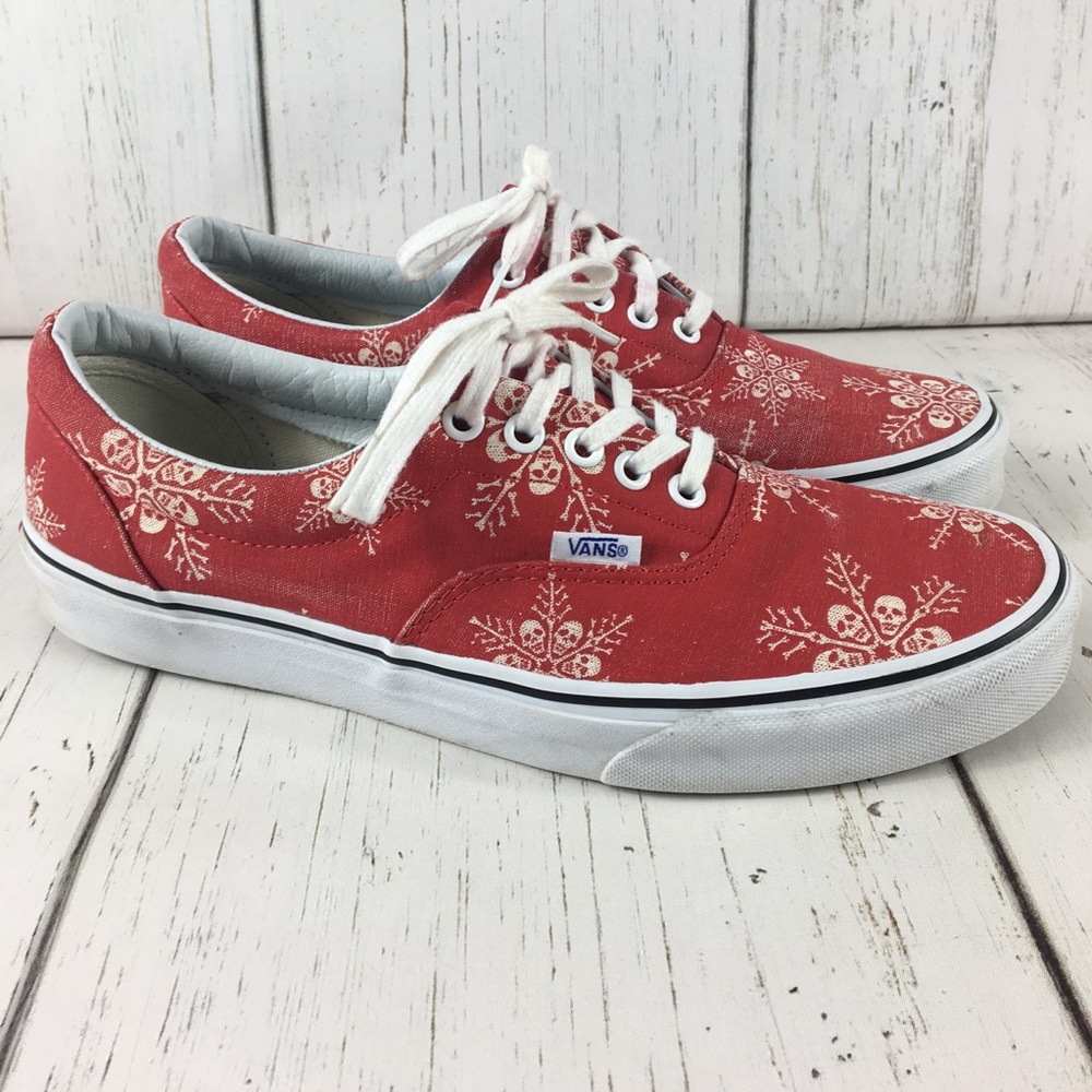 SOLD VANS Era Van Doren Red Skull Snowflake Skate Shoes